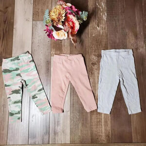 Calvin Klein, Jessica Simpson & Carter's Toddler Girl Casual Leggings Bundle 18m
